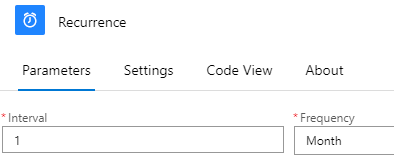 Recurrence Parameters Interval Settings