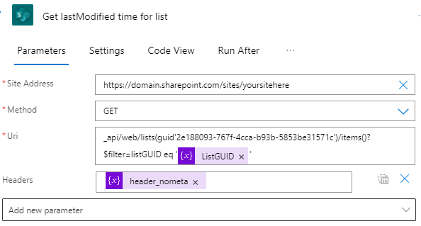 Get lastModified time for list Parameters