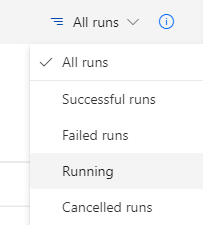 Selecting all running flows in Power Automate overview.